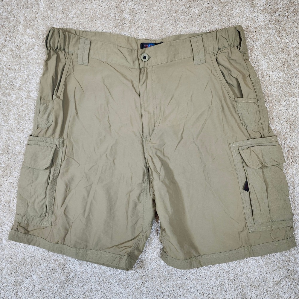 RailRiders Cargo Shorts Olive Green Nylon Outdoor Hiking Utility Mens XL